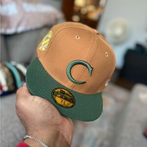 New Era Tan and Green Cap